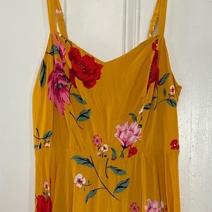 Old Navy Yellow Floral Cami Dress Small